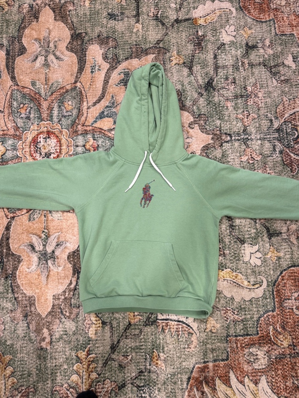 Polo by Ralph Lauren Light Green Embroidered Logo Crewneck Hoodie
